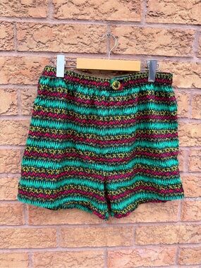 4/$25 • Body Glove Vintage 90s Neon Zig-Zag Patterned Boxer Shorts